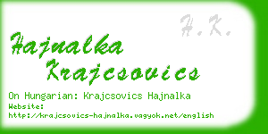 hajnalka krajcsovics business card